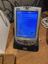 HP iPAQ H4150 Pocket PC con caricatore docking + custodia, 240x320, funzionante!