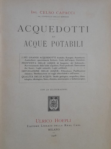 Celso capacci acquedotti - capacci, ed