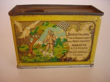 SCATOLA LATTA RANDITE POLVERE DA SPARO CACCIA 9 X 4 X 7