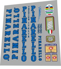 SET ADESIVI CORNICE PINARELLO TREVISO CONTORNO BLU/NERO CON COLUMBUS SL