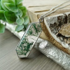 Collana Agata Muschio Verde