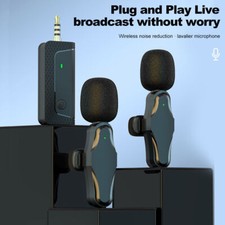 Lavalier Microfono Wireless Registrazione Audio Video Mini Microfono per Telefono Fotocamera