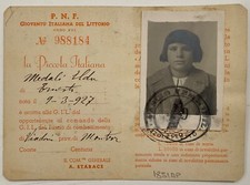 VIADANA MANTOVA ASSOCIAZIONE GIOVANILE DI PARTITO TESSERA CON FOTO A.XVI 1938