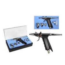 AEROGRAFO IN ACCIAIO UGELLO 0.3 MM PROFESSIONALE CON ACCESSORI NAIL E BODY ART