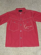 Camicia vintage Karl Kani Jeans bottoni hip hop uomo taglia small anni 90 USA cotone 