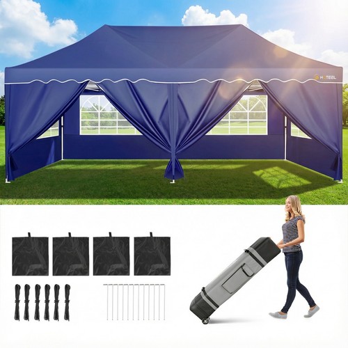 Gazebo pieghevole 3x6m - pieghevole,