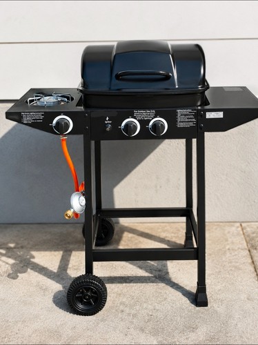 Barbecue gas con - barbecue, pietra