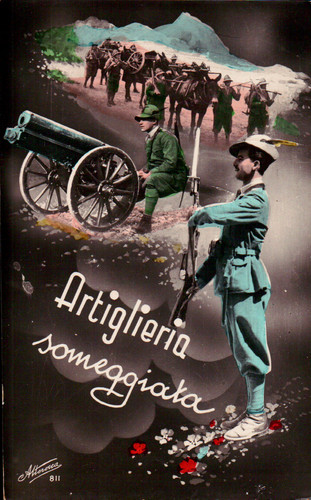 Cartolina wwii artiglieria - cartolina,