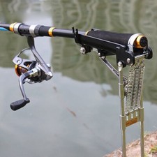 Porta Canna da Pesca Portatile Acciaio Inox Automatico Molla Poggia Attrezzatura da Pesca