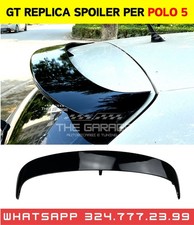 Spoiler "GT Replica" per POLO 5 MK5 V (2009-2017) Alettone Tetto Nero Lucido