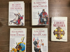 5 libri -SACRO GRAAL-TEMPLARI-RE' ARTU-PRIAMO-PIEMME+OMAGGIO EREDITA' MESSIANICA
