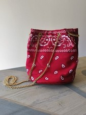 Borsa secchiello rossa con - borsa, a