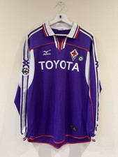 Maglia Calcio Originale Home Emissione Giocatore Vintage Fiorentina 2001/02 Mizuno XL