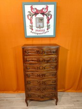 mobile cassettiera settimino anni 40 vintage legno noce massello restaurato