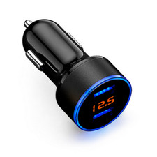 Caricabatteria auto veloce 2 porte USB per iPhone Samsung adattatore presa accendisigari