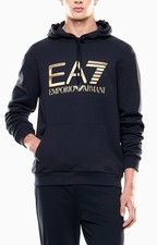 EA7 Emporio Armani Felpa Con Cappuccio Blu 7M001190