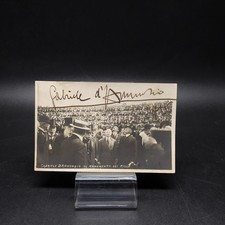 Cartolina con firma di Gabriele D'Annunzio all'inaugurazione monumento dei Mille