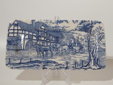 ANTICO VASSOIO CERAMICA ROYAL MAIL BY MYOTT STAFFORDSHIRE ENGLAND STAMPA A MANO