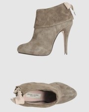 GIANNI MARRA Stivaletti col Tacco Alto in Camoscio color Tortora tg.37