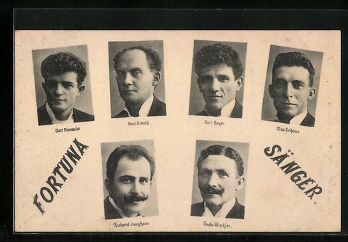 Cartolina musicisti cantanti