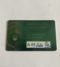 Rolex – Certificato di Garanzia (Card) 126710 BLNR Batman