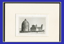 PISA,   dal vero, incisione