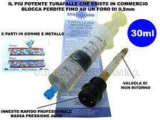 TURAFALLE A SIRINGA + FLEX 30ml BLOCCA PERDITE GAS R134A CONDIZIONATORE  AUTO