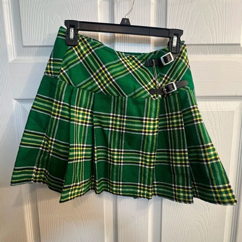 Mini gonna kilt donna verde