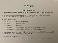 ORIGINALE ROLEX NOTA