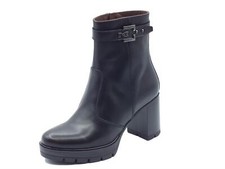 NeroGiardini I411853D Guanto NeroTronchetti eleganti tacco alto Donna in pelle l