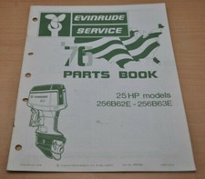 OMC Johnson Evinrude  25HP Boots Motor Parts Book Ersatzteilliste 1976