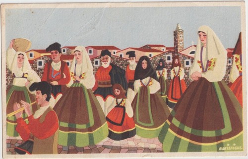 Italia 1948 costumi sardi - costumi,