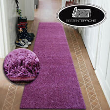 Moderno Hall Runner Soffice Shaggy Tappeto 5cm Lilla Larghezza 50 - 200 CM Lungo