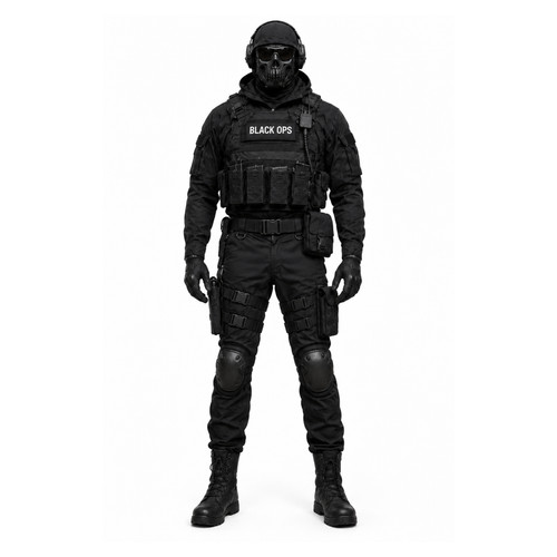 Costume cosplay militare nero