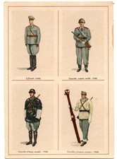 Cartolina 2368. Uniformi del corpo delle guardie della Polizia di Stato