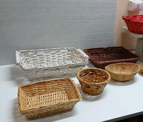 Cesta vimini bianco grande - bianco,