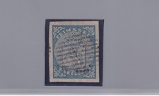 Norvegia 1855:  stemma con leone rampante 4sk. azzurro (N°1) SPL. (458/s24)