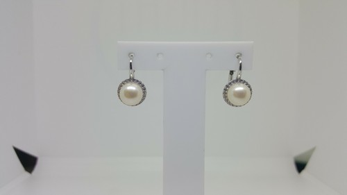 Orecchini bottone con perla - orecchini,