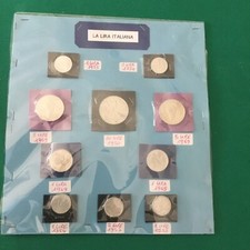 lotto monete italiane 10 -5-2-1-Lire Piccola Collezione Interessante Anni 40-50