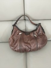 Borsa a spalla Hogan in pelle con borchie marrone