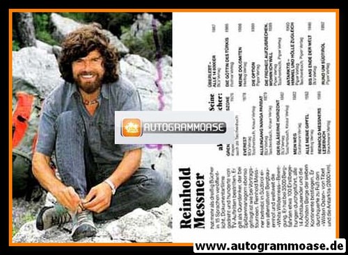 Autografo alpinismo reinhold - autografo,