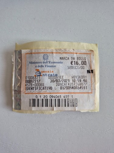Marca bollo - bollo, €