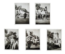 *HH* 5 Antiche Fotografie Ladispoli Roma Festa Del Carciofo 1958 Carnevale Carri