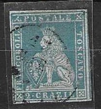 Francobolli 1851 toscana 2 - toscana, cr.2