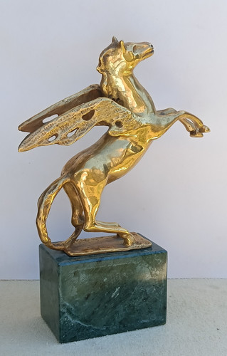 Cavallo alato bronzo - cavallo, in