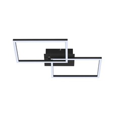 Applique Moderna Frame Metallo Nero Led Integrato 30W Da 2700 A 5000K