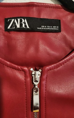 Giacca moto zara - zara, rossa