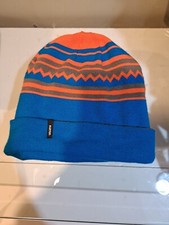 Cappello berretto Burton unisex blu brillante arancione righe sci invernale taglia unica