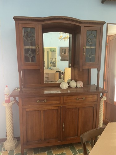 Credenza con vetrina antica - credenza,
