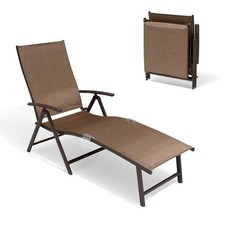 Chaise Sdraio Pieghevole Regolabile Patio Alluminio Esterno Reclinabile Sedia Portatile